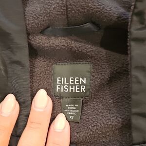 Eileen Fisher Charcoal Fleece Jacket